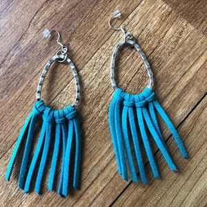 Handmade Leather Fringe Earrings